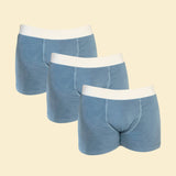 Low-tox clothing with plant-based dyes – eco-friendly and naturally vibrant.
Image of 3 Indigo dyed Men's Finbar