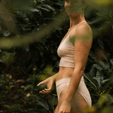 Side profile of Aoife knicker – high-cut leg and organic cotton ideal for eczema-prone skin