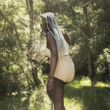 High-waisted organic cotton brief in soft natural fabric, offering full coverage and gentle support for sensitive skin.
Back view on Model